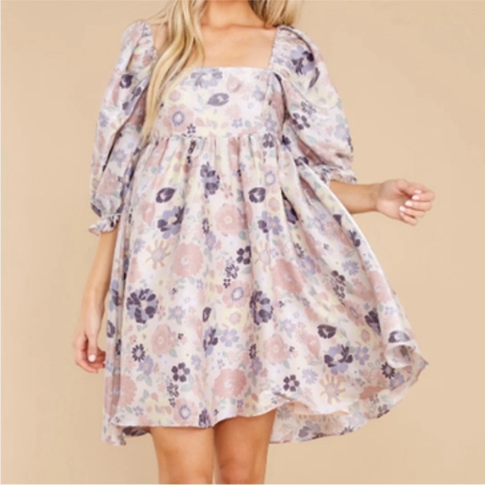 STORIA purple/ pink floral baby doll
dress- Small cottage Fairy